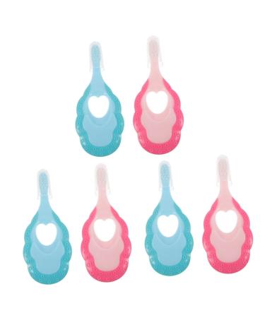 Fomiyes 6 STK Baby toothbrush toothbrushes for children infant toothbrush manual bite ring with soft bristle travel toothbrush comfortable toothbrush children's toothbrushes with soft brush