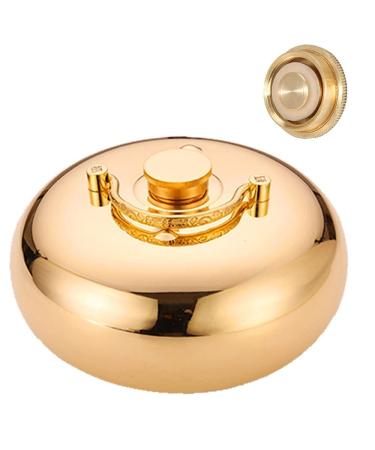 BeSco Large hot water bottle 3L/2L/1L metal bed bottle Ousproof classic brass brass heat bottles with cover (color: smooth size: xl) XL smooth