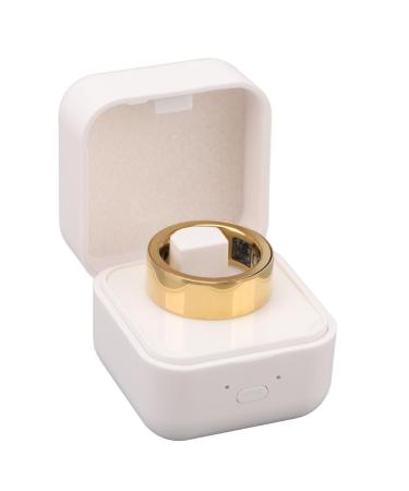 Appropriate Smart Ring Upgrade IPX8 Intelligent Sleep Monitor Multifunctional Health Sportring Stylish and Practical with Load Caps for Daily Use Gold No.18