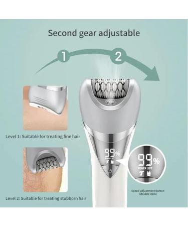 Fangxuee Electric Trimmer for Women 6in1 Painless Wet and Dry Shaver for Women for Arms Underarms Bikini Replaceable Heads - Buy Online on GoSupps.com