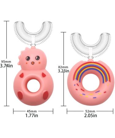 U-Shaped Cartoon Dinosaur Toothbrush for Kids | Silicone Baby Tooth Cleaning Tool - Safe & Effective - Buy Online on GoSupps.com