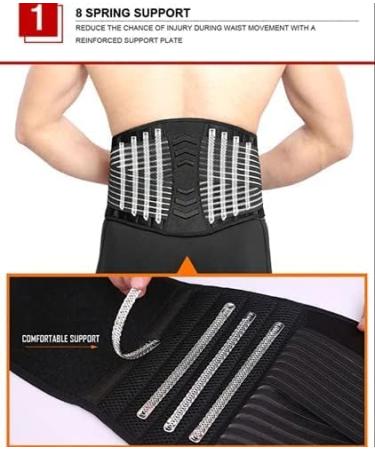 ZWEBY Back Brace Support Belt | Lumbar Support for Lifting Back Pain Relief Sciatica Scoliosis & Herniated Disc - Buy Online on GoSupps.com