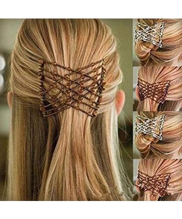 Premium Magic Double Hair Clip for Women & Girls | Elastic Stretch Hair Claw - Red - Buy Online on GoSupps.com