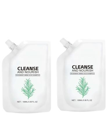 Shampoing aux acides amin s de romarin un shampoing naturel anti-chute r gule le s bum du cuir chevelu et laisse les cheveux doux brillants r par s et nourris. 2pcs