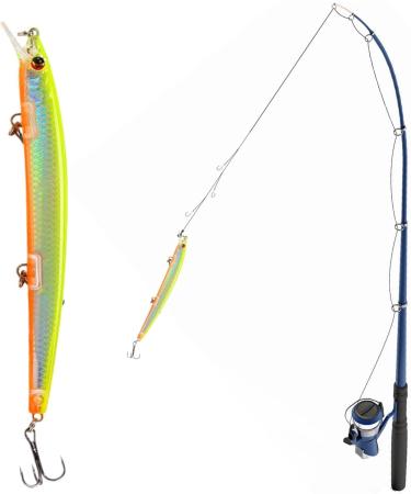 Minnow Angelk der Topwater Wobbler & Swimbait f r Hecht Forelle & Zander | Hochwertige Angelk der in Gelb Internationaler Versand verf gbar - Buy Online on GoSupps.com