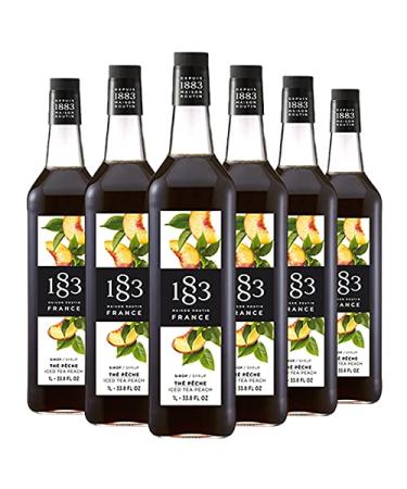 1883 MAISON ROUTIN Maison Routin 1883 Set of 6 Iced Tea Peach Syrup 1 Litre