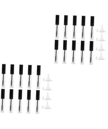 NOLITOY 20 pcs DIY Cream Made Containers Empty Self Lid Mascara Lids Oil Growth Refillable with 1 ml (Pack of 1) Blackx2pcs