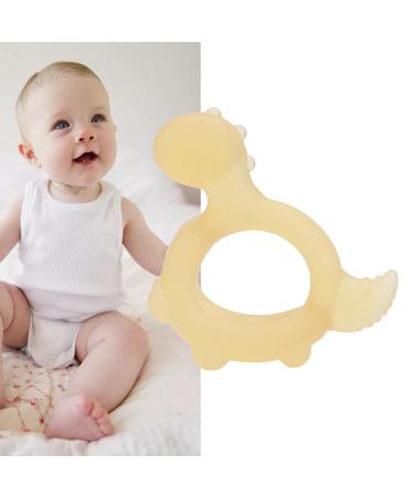 3D Dinosaur Shape Silicone Baby Teether Toy - Easy Grip, Reduce Finger Sucking - Nano Silver Pacifier Holder for Newborns - Buy Online on GoSupps.com