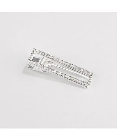 Wendalern Boho Crystal Hair Clip Silver Rhinestone Bobby Pins Geometric Crystal Hair Pins Small Square Hair Clips Barrette Hair Accessories for Women and Girls - Buy Online on GoSupps.com