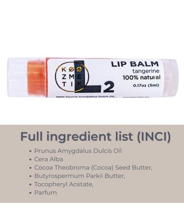 K ZMETIK L2 Tangerine Lip Balm | Natural lip Moisturizing Care With Shea Butter Cocoa Butter Beeswax & Almond Oil | Hydrating Repair Formula For Soft Smooth & Healthy Lips - Buy Online on GoSupps.com