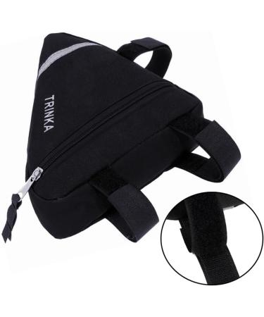 Buy Qitidasen Waterproof Bicycle Triangular Bag - Reflective Double-Sided Front Tube Frame Pocket (Black) for Safe Night Riding | International Shipping Available - Buy Online on GoSupps.com