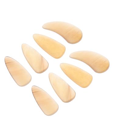 POPETPOP Guitar Pick 8 Pcs Guzheng nail pieces fingernail protectors kids guitar picks Finger Nails instrument fake nails para adultos kid stuff Guzheng Picks protection horns child 3X1.2X0.1CM Light Yellow