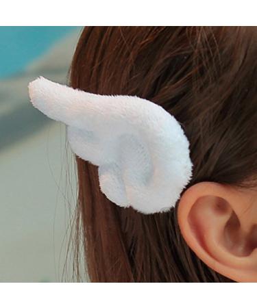 Plush Angel Wings Hair Clip - Kawaii Cute Adorable Hair Barrettes - Buy Online on GoSupps.com