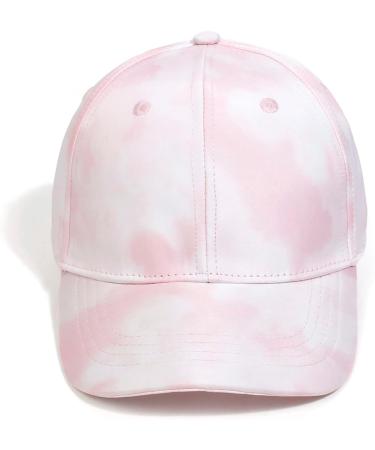 Muryobao Womens Ponytail Baseball Cap Adjustable High Messy Bun Ponycap Lightweight Quick Drying Hat Pink Tie Dye One Size - Buy Online on GoSupps.com