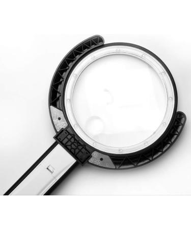 Magnifiers Folding Portable Desktop Repair Magnifier 6 Times 10 Times Large Mirror with LED Lights - Buy Online on GoSupps.com