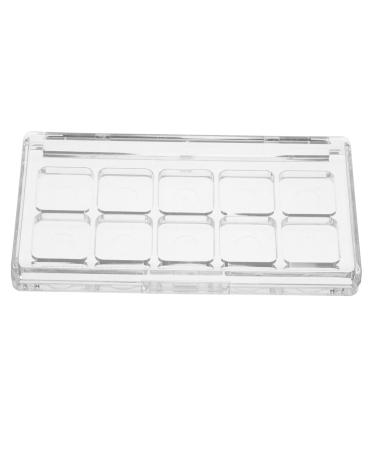 PLAFOPE Transparent Refillable Eyeshadow Palette with Secure Closure Multifunctional Makeup Organizer for Eyeshadow Lipstick Blush Contour Suitable for DIY Creations