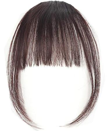 Natural Synthetic Hair Flat Bangs/Fringe Mini Hair Bangs Fashion one Clip-in Hair Extension(Dark Brown) - Buy Online on GoSupps.com