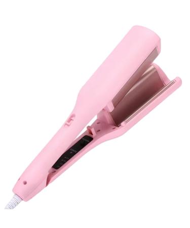 Electric Curling Wand - Portable Curling Iron Crimper | 32mm Temperature Adjustable Wave Heated Iron Volumizing Curling Wand | Portable Hairstyle Iron For Colleague Dorm Home Travel And Salon B: Pink European Regulations