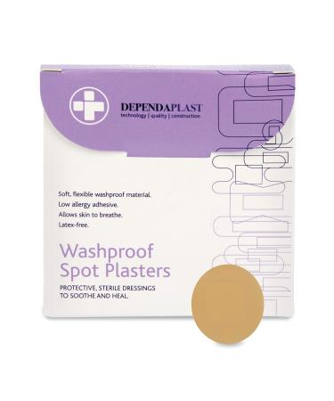 Reliance Medical Dependaplast Washproof Spot Plasters Non Perforated Pack of 100