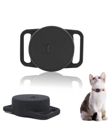 Silicone Holder Compatible for Tracki Dog GPS Tracker Rubber Accessories Cover Finder Anti-Scratch Secure Sturdy Case with Strap for Dog Pet Cat Collar (Black)