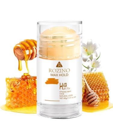 Honey Hair Wax Stick Nourishes and Styles, Hair Finishing Stick for Bouncy Hair, Controls Frizzy Hair, Smooths Wigs and Controls Flyaways with Honey,