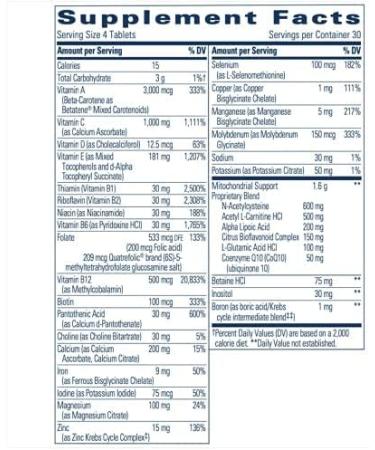 KPAX Immune High Potency Mitochondrial Energy Supplement - Comprehensive Antioxidant Multivitamin 120 Tablets - 120 Count Pack - Buy Online on GoSupps.com