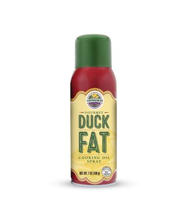 Cornhusker Kitchen Gourmet Duck Fat Spray Cooking Oil Bottle - All Natural Foods Gluten-Free Organic Lard Unsaturated Fat Spray Oil - Non-Stick Cooking, Baking Butter Spray, Grill Oil Spray - 7oz 7 Ounce (Pack of 1)