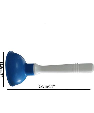 Coralpearl 4 Inch Hand Drain Plunger with 9 Inch Handle - Small Force Pump Cleaner for Kitchen Sink, Bathroom, Toilet, Shower, Tub - Blue - Buy Online on GoSupps.com