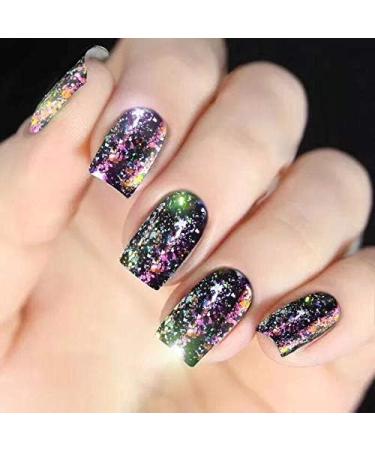 Jiklophg Nail Powder Nail Mirror Pink Foil Powder Sequins Diy Decorative Nail Art BS04 - Buy Online on GoSupps.com