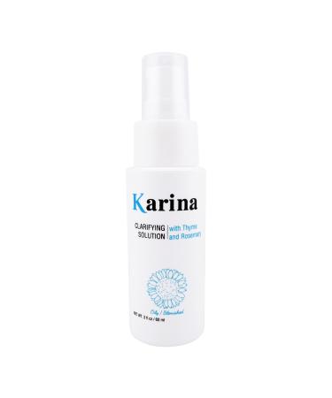Karina Clarifying Face Toner for Oily Skin 2 Fl Oz with Thyme Rosemary Witch Hazel & Botanicals Moisturizing Toner for Glowing Clear Blemish-Free Skin Natural Skin Toner for Face