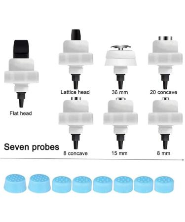 Professional Shock Wave Therapy Device for ED & Muscle Pain Relief 7 Massage Heads | Silver - Buy Online on GoSupps.com
