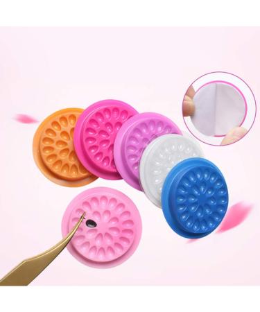 Minkissy 20-Pack Disposable Eyelash Adhesive Holders - Transparent Plastic for Easy Application & No Loss - Buy Online on GoSupps.com