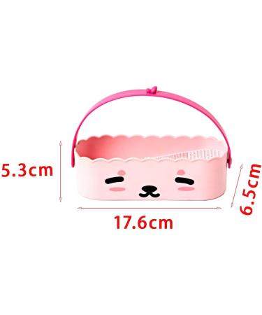 Perfeclan Makeup Brush Cleaner Bowl Cleaning Drying Holding Silicone Organizer Cosmetic Brushes Cleaning Tool for Home Bathroom Salon pink - Buy Online on GoSupps.com