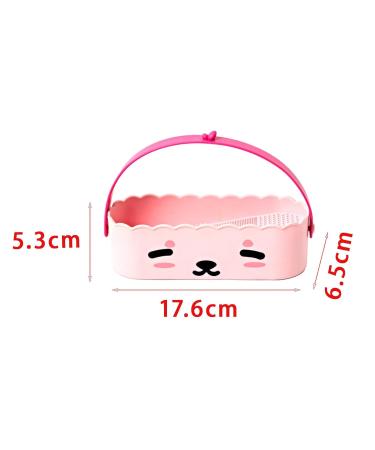 Milageto Makeup Brush Cleaner Bowl - Cosmetic Brushes Cleaning Tool & Drying Box for Men & Women | Perfect Valentines Day Gift - Pink - Buy Online on GoSupps.com