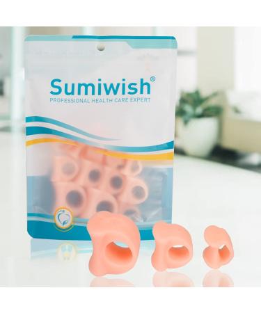 Sumiwish 14 Pack Big Toe Separator & Pinky Toe Spacer - Bunion Corrector for Straightening Overlapping & Crooked Toes Hammer Toe Relief - Buy Online on GoSupps.com