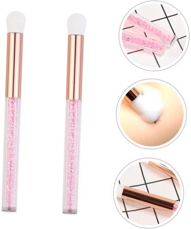 DRESSOOS 2pcs Nose Brush Soft Eyeshadow Brush Professional Makeup Tools Lady Parts Pink Aluminum Tube - Buy Online on GoSupps.com