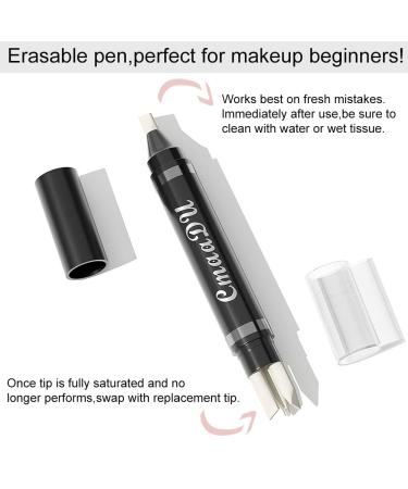 Makeup Remover Pen with 3 Replacement Heads - Travel-Friendly Corrector Stick for Lipstick, Eyeliner, Mascara Smudges - Instant Touch Up for Eye Makeup - Buy Online on GoSupps.com