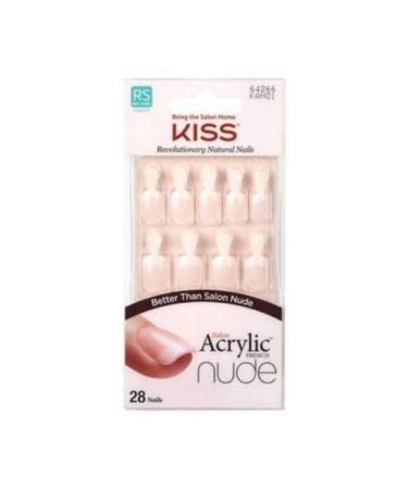 **NEW** KISS SALON ACRYLIC NUDE NAILS - BREATHTAKING (KAN01) - SHORT LENGTH