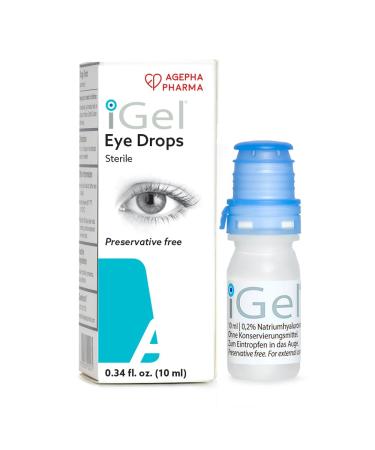 IGEL from AGepha hyaluronic acid eye drops against dry red eyes i moisture drops I for all contact lenses i without preservatives 10 ml (1 Pack)
