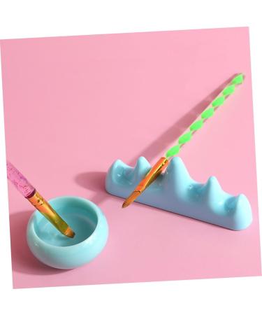 Healeved 2 Sets Nail Art Brush Cup Nail Art Cup Nail Brush Rest Nail Pens Wash Holder Shower Stool Gel Nail Steamer Sponge Holder Nail Brush Supplies Bask Washing Rack Washing Cups Plastic - Buy Online on GoSupps.com
