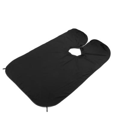 B_Mayshow Simple style shaving scarf cloth beard shaping soft cloth apron size 120*80cm (black#)