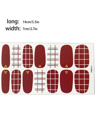 dijiusidy Nail Art Stickers Self-Adhesive Fingernail Decal with Strap Glue DIY Art Decor Full Cover Manicure Kits for Women Girls YMX211 - Buy Online on GoSupps.com