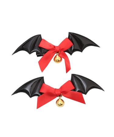 Devil Hair Clips with Bat Wings | Halloween Party Hair Accessories & Cosplay Hairpins - Buy Online on GoSupps.com