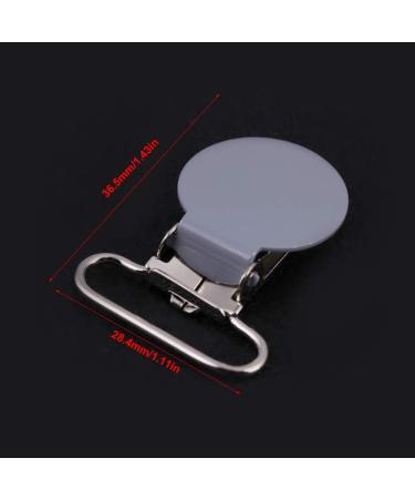 Ankroyu 10-Pack 25mm Pacifier Holder Clips | Durable Metal Trousers Carrier & Round Braces Clips (Gray) - International Shipping Available - Buy Online on GoSupps.com