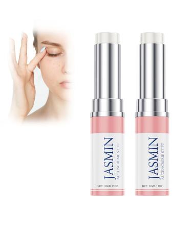 Cr me Contour Des Yeux Au Jasmin En Stick - Formule L'huile Min rale Et la Soin R parateur et Apaisant(2pcs) 1 g (Lot de 1)