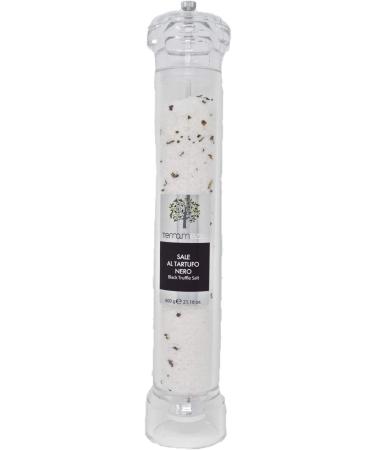 Terramezzo Truffle Salt Ceramic Grinder (600g) Premium Quality Sicilian Sea Salt & Black Summer Truffle Flakes Ideal for Seasoning All Kinds of Cooked and Raw Dishes Refillable Mill 30cm Tall - Buy Online on GoSupps.com