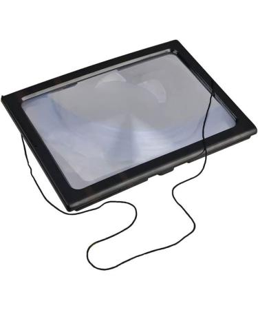 NOPEILVI- A4 Full Page Magnifier Reading Magnifying Glass On Rectangular Stand Hands 3x Magnification With 4 LED Lamp Lens For Reading For The Elderly Seniors And Partially Sighted Persons - Buy Online on GoSupps.com
