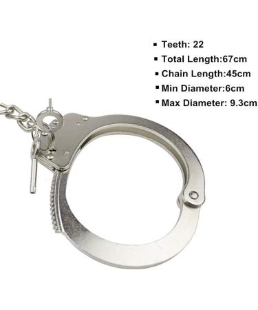 Yoghourds Metal Long Handcuffs - Sturdy Double Lock LegCuffs for Police - Heavy Duty Ankle Handcuffs with Keys & Holster - Buy Online on GoSupps.com