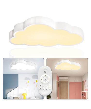Uisebrt 48W LED ceiling lamp clouds ceiling lamp dimmable with remote control lamp children's room cloud children's room lamp modern for kindergarten bedroom
