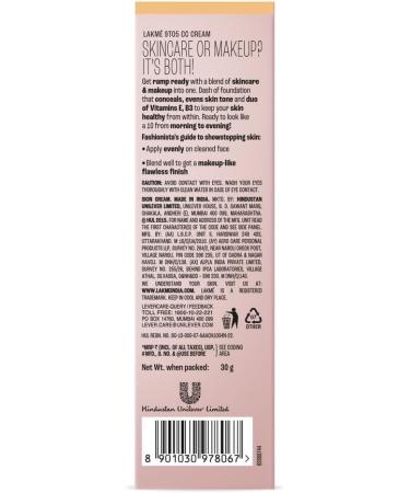 Lakme 9 to 5 Complexion Care CC Cream Bronze SPF 30 30g - Conceals Dark Spots & Blemishes - Buy Online on GoSupps.com